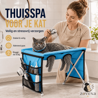 De SpetterSpot™ -De veilige douche-standaard voor honden en katten