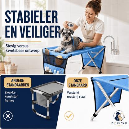 De SpetterSpot™ -De veilige douche-standaard voor honden en katten