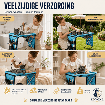 De SpetterSpot™ -De veilige douche-standaard voor honden en katten