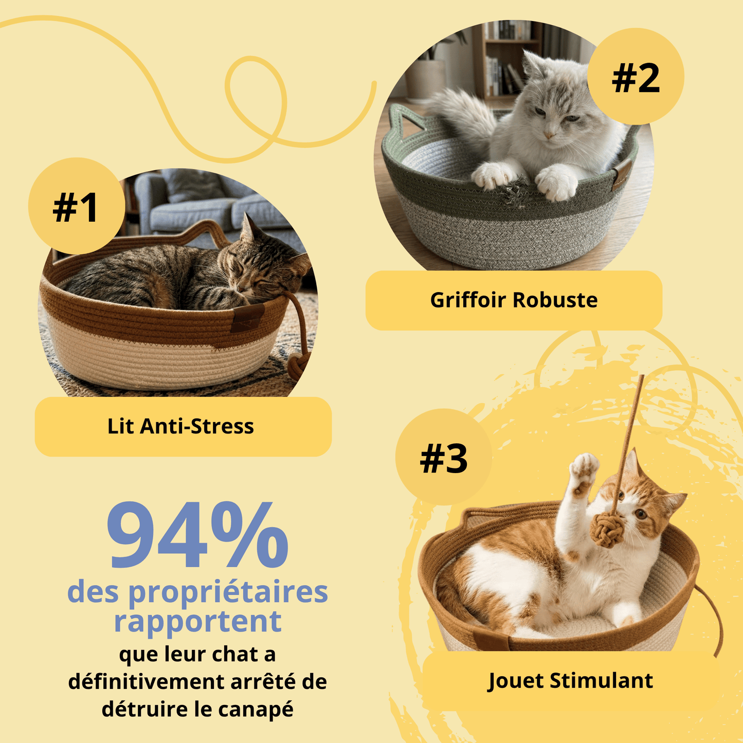 Dream Lounge Kattenmand – Geweven Katoen