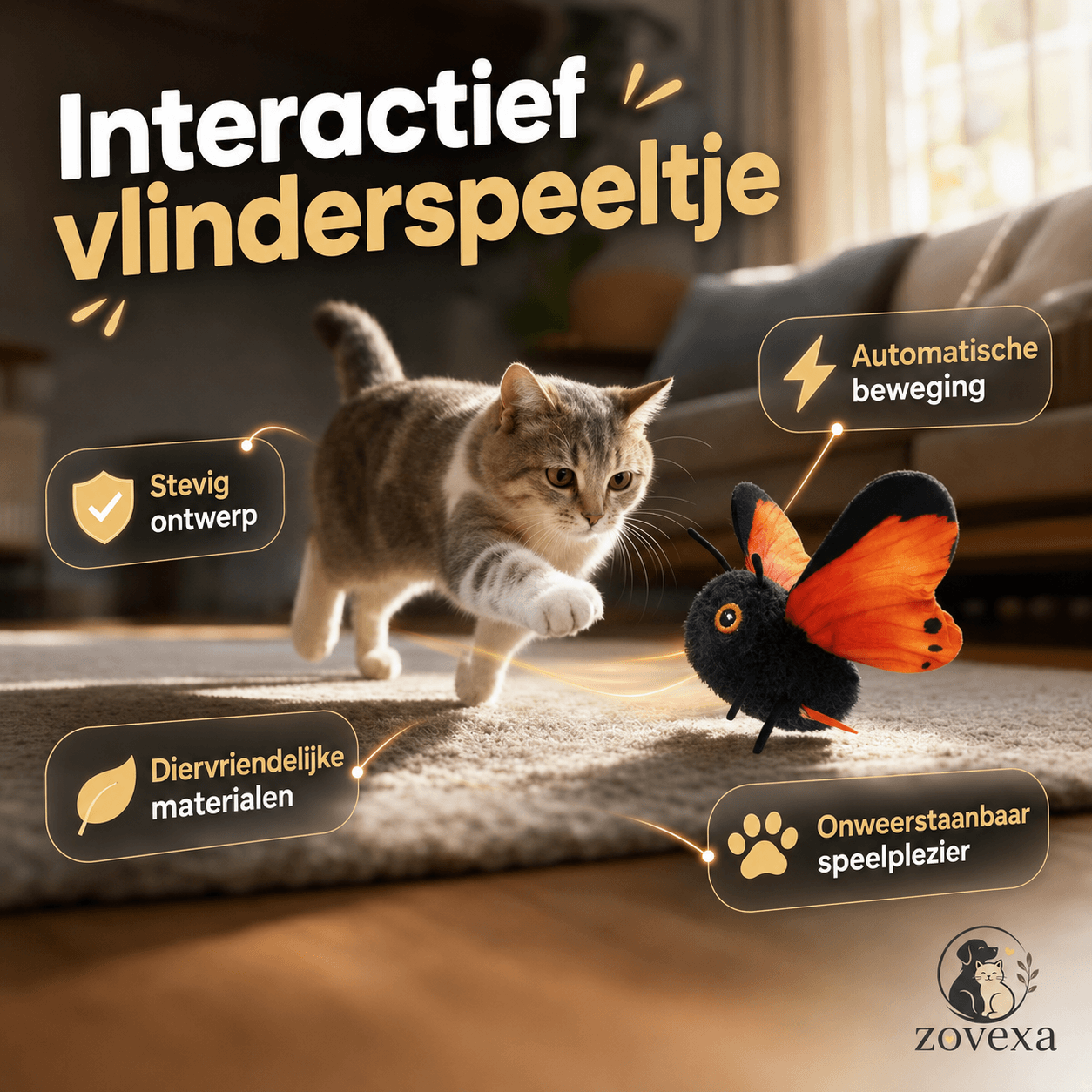 Kitty Fly™– Interactief Vliegspeeltje voor Katten