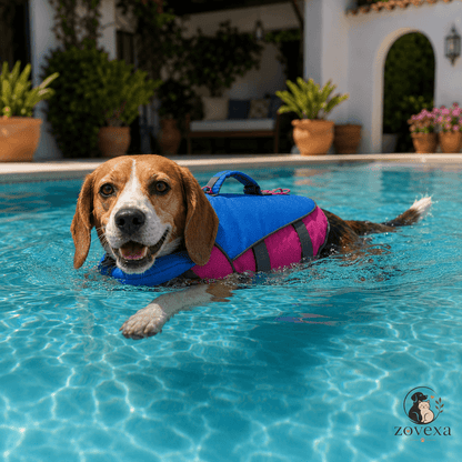 De DoggyDrijver™ reflecterend zwemvest voor honden