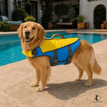 De DoggyDrijver™ reflecterend zwemvest voor honden