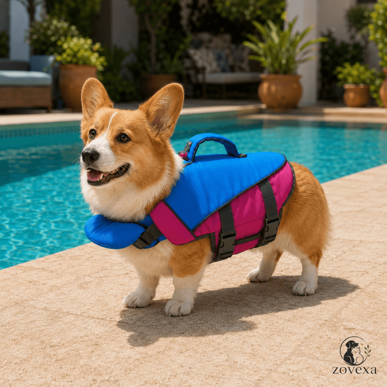 De DoggyDrijver™ reflecterend zwemvest voor honden