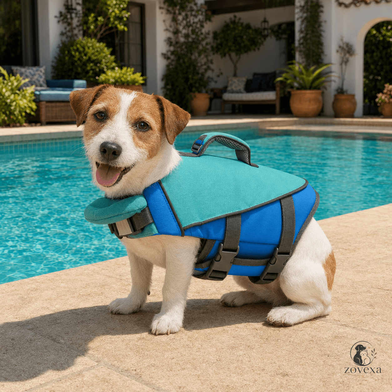 De DoggyDrijver™ reflecterend zwemvest voor honden