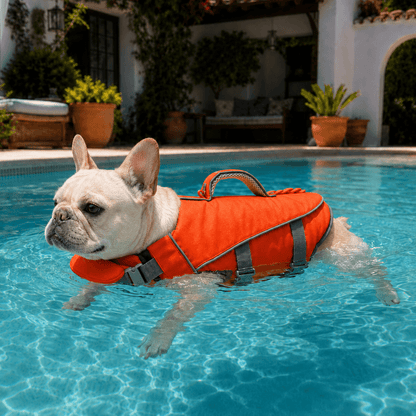 De DoggyDrijver™ reflecterend zwemvest voor honden