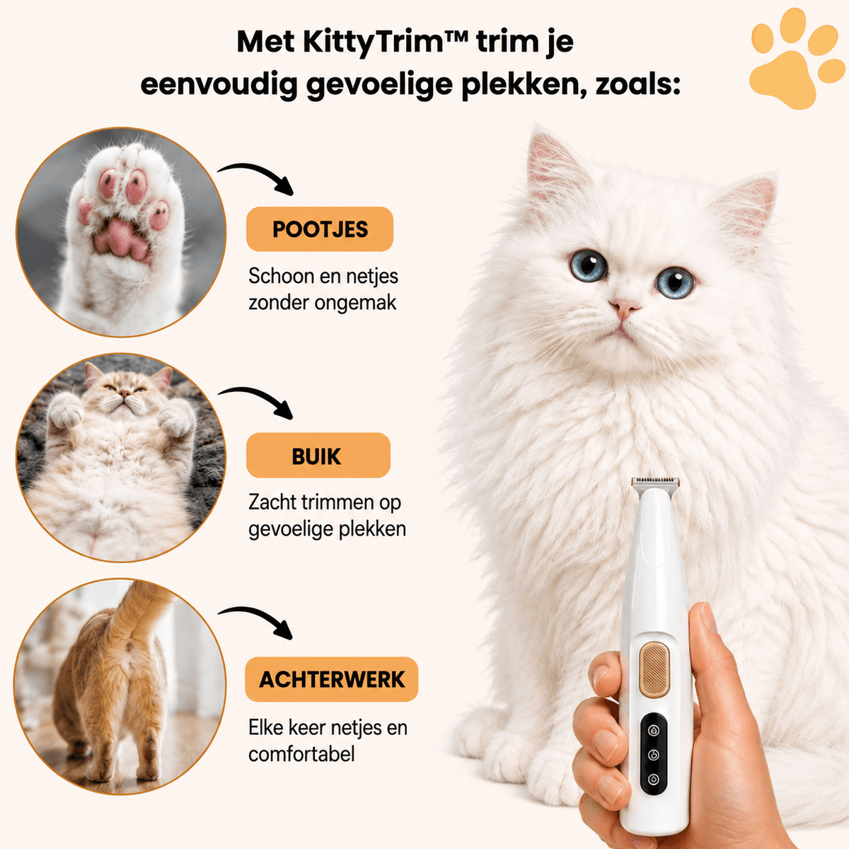 KittyTrim Pro™ -Bescherm je kat tegen vuil en irritatie.