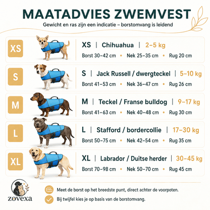 De DoggyDrijver™ reflecterend zwemvest voor honden