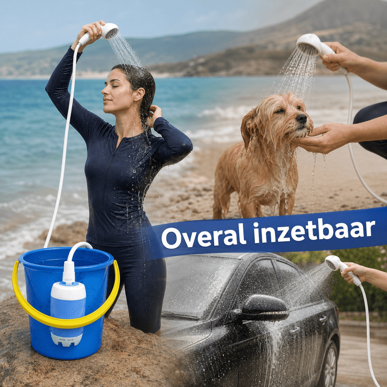 PawShower Pro™ – Draagbare Hondendouche & Pootjesreiniger