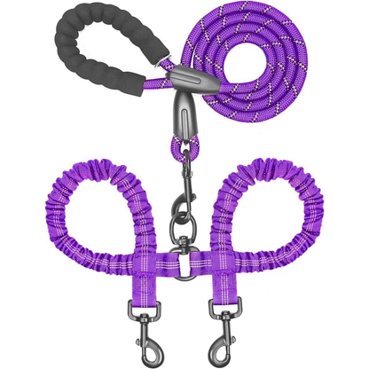 WiggleWalk™ Hondriem 360° draaibare dubbele wandelriem voor honden