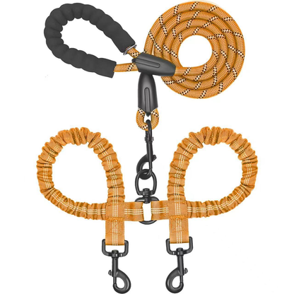 WiggleWalk™ Hondriem 360° draaibare dubbele wandelriem voor honden