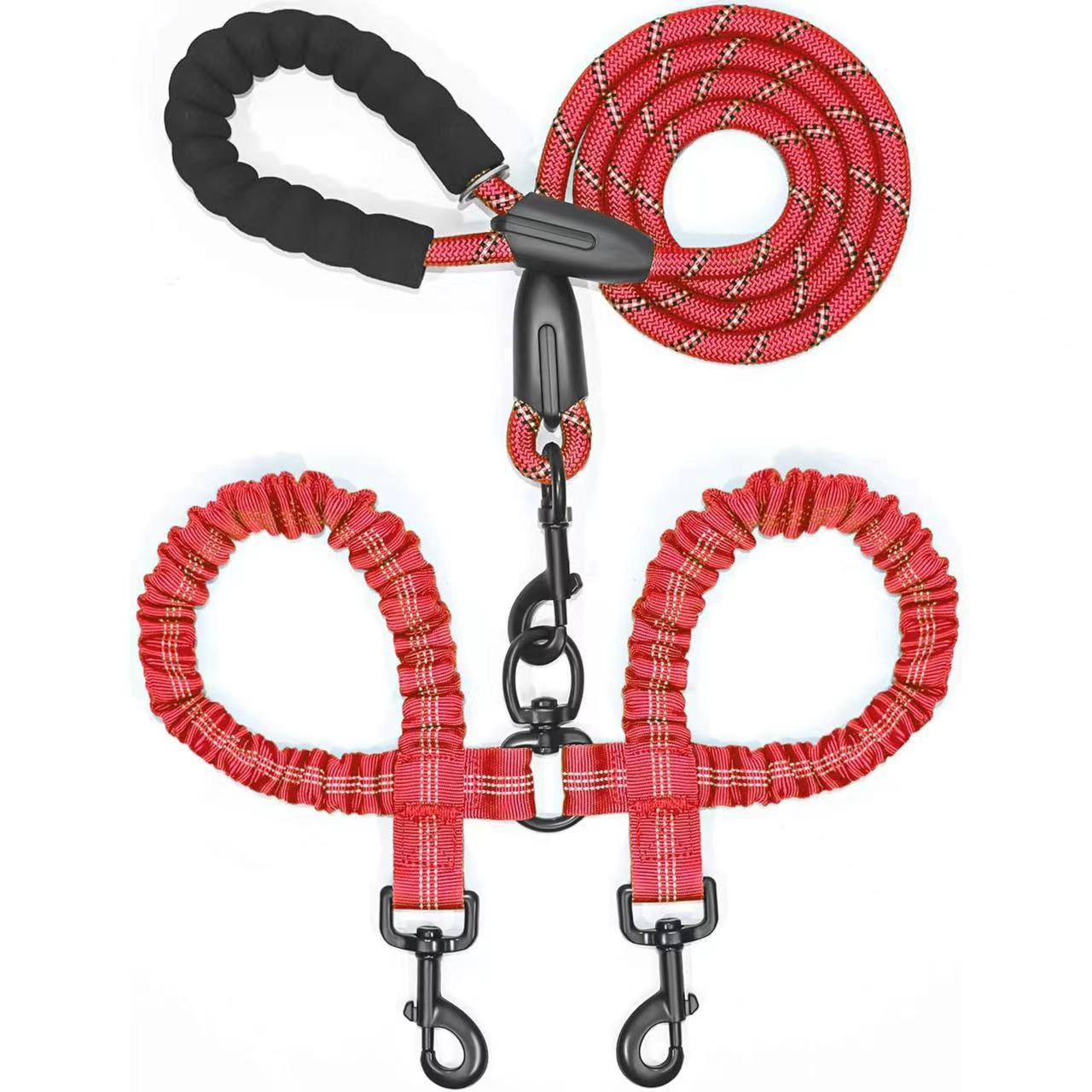 WiggleWalk™ Hondriem 360° draaibare dubbele wandelriem voor honden