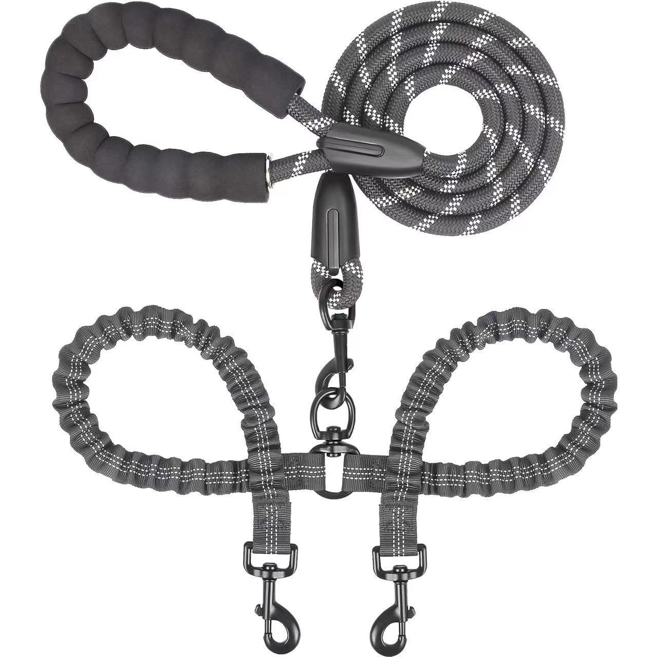 WiggleWalk™ Hondriem 360° draaibare dubbele wandelriem voor honden