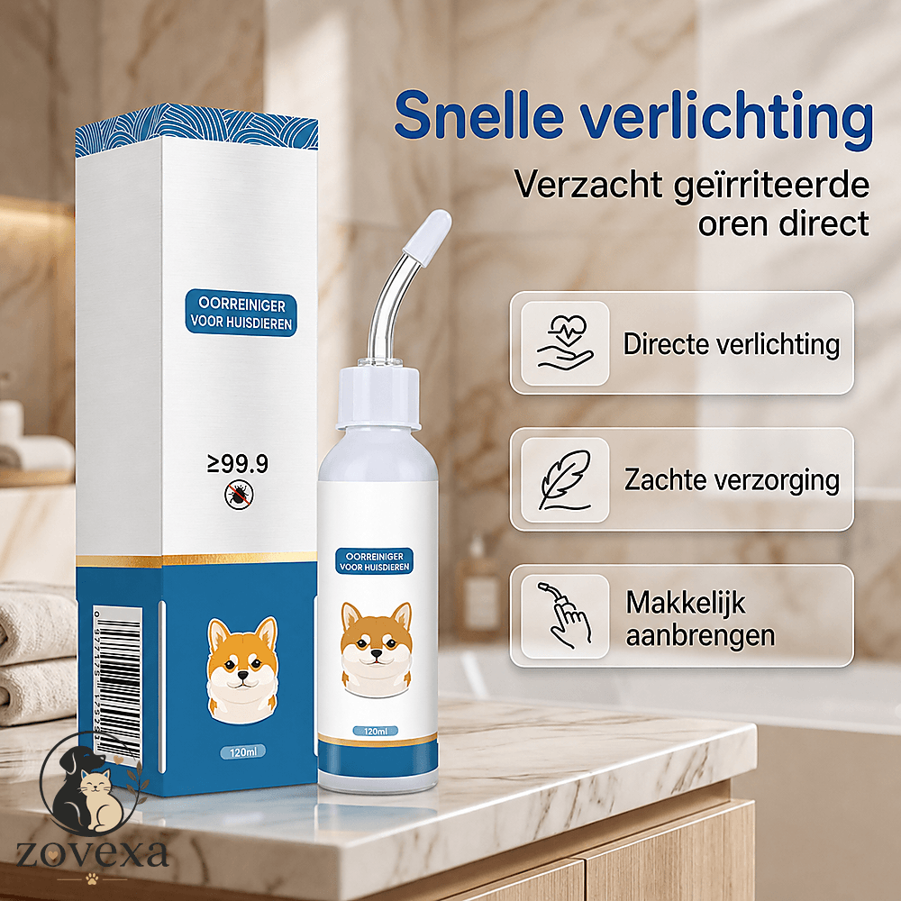 FluffyEars Care™ OORREINIGER VOOR HUISDIEREN