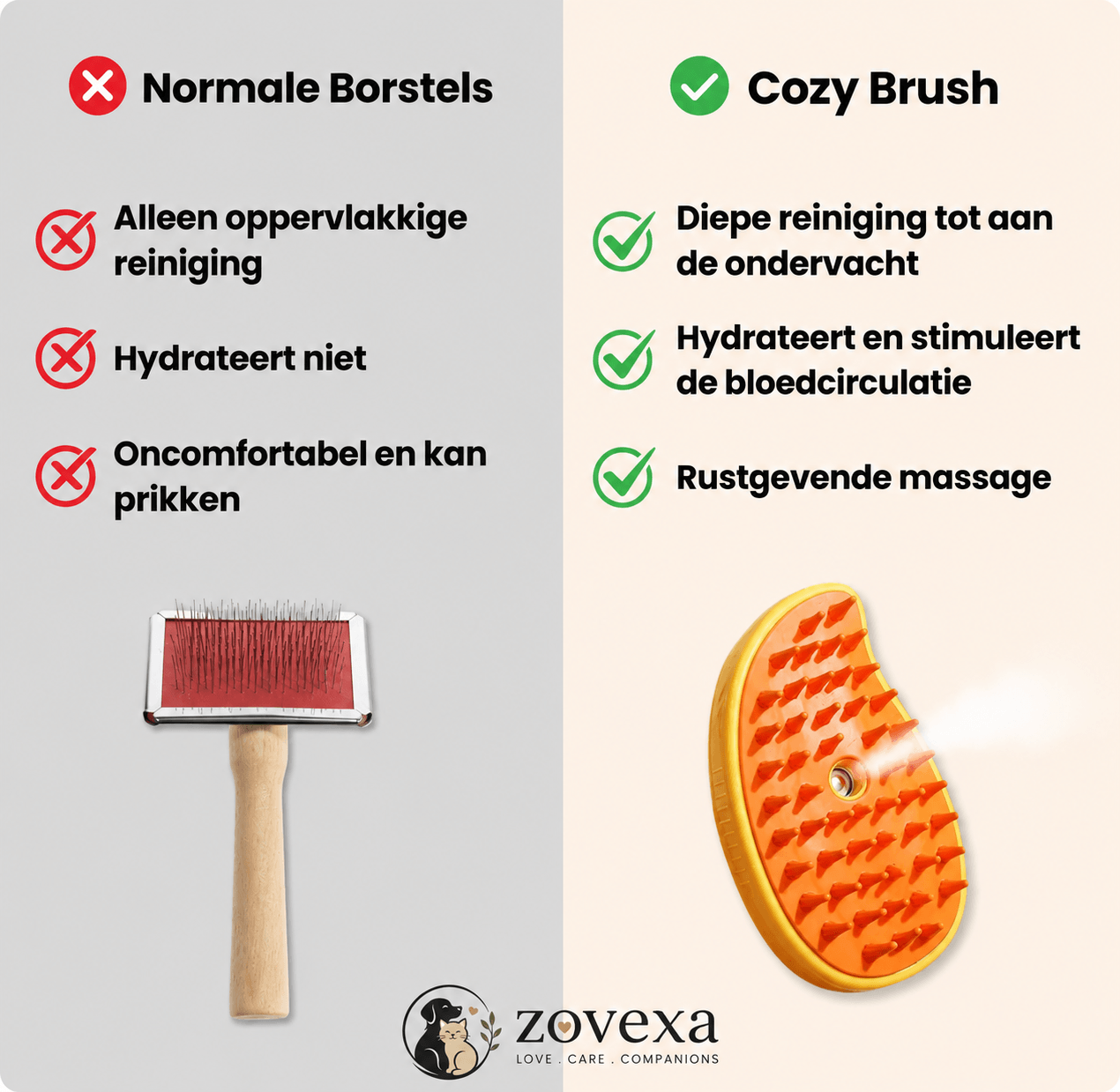CozyBrush™  - Vachtverzorgings Borstel voor Huisdieren